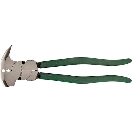 Diamond Farrier MultiPurpose Fence Tool, 10 in OAL, Carbon Steel Jaw, Plastic Handle DFT10