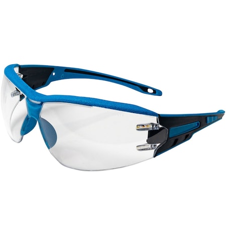 Bouton Optical Metal Detectable Rimless Safety Glasses w/Clear Lens and Anti-Scratch/Fogless 3Sixty Coating 250-46-D520