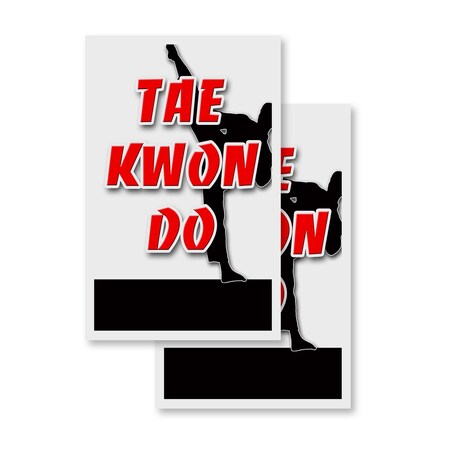 Signmission Tae Kwon Do, Vinyl Decals Only 24 Inch x 36 Inch, Vinyl Decal, 2PK DSB-2436-2PACK-Tae Kwon Do
