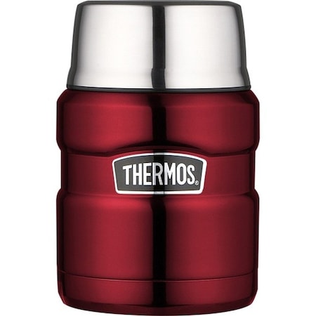 Thermos Stainless Steel Food Jar w/Folding Spoon, 16 oz., Cranberry SK3000CRTRI4