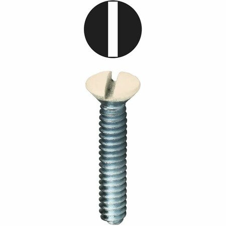 Dottie #6-32 x 1 in Slotted Oval Machine Screw, Zinc Plated Carbon Steel, 50 PK 416ALD