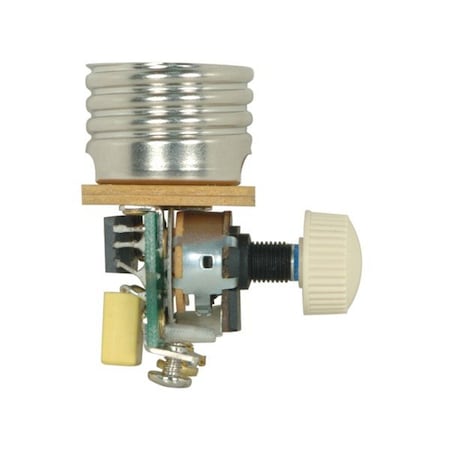 Satco Interior Mechanism W/ Screw Terminals 150W Full Range Dimmer w/Ivory Knob And Paper Liner 150W 120V 80/1477