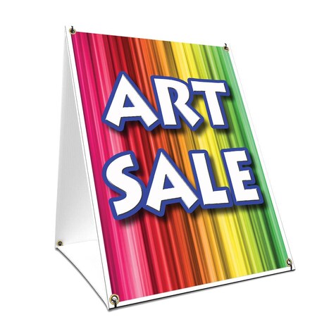 Signmission Art Sale, 24 Inch x 18 Inch A-frame Yard Sign, Plastic Sign SBC-1824-Art Sale