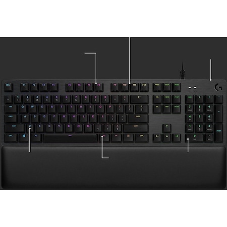 Logitech G513 GAMING KEYBOARD, GX BROWN -TACTILE 920-009322
