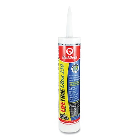 Red Devil Lifetime Ultra 230 Premium Sealant, 10.1 oz, Cartridge, Gray, 12PK 630-077050