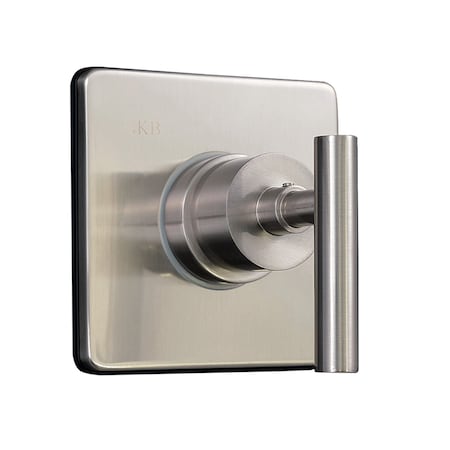 Kingston Brass Single-Handle Three-Way Diverter Valve with Square Trim Kit, Brushed Nickel KS3048CML