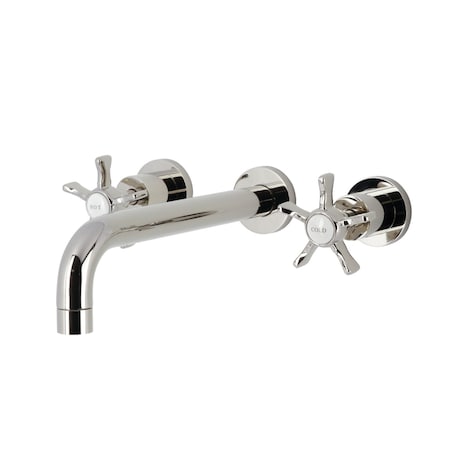 Kingston Brass Two-Handle Wall Mount Tub Faucet, Polished Nickel KS8026NX