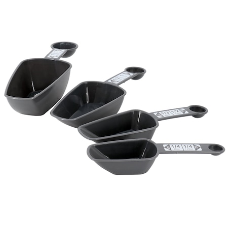 Oster Bluemarine 4 Piece Dual-Function Plastic Measuring Scoops in Gray 141099.04