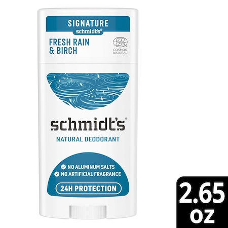 Schmidts Fresh Rain Plus Birch Deodorant Stick, 2.65 Ounce, 12PK 68932098
