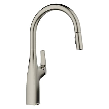 Blanco Rivana Pull-Down 1.5 GPM, Satin Platinum 443249