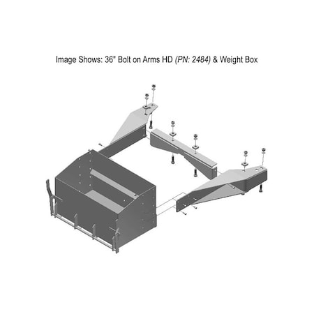 K&M Mfg 36-In. Bolt on Arms (BOA) Kit for Case IH Steiger 450-620 (Quadtrac)/NH T9 Large Frame 2484
