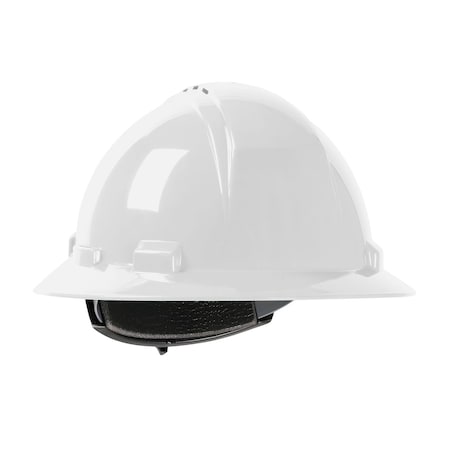 Dynamic Vented, Full Brim Hard Hat w/HDPE Shell, 4-Point Textile Suspension and Wheel Ratchet Adj. 280-HP641RV-01