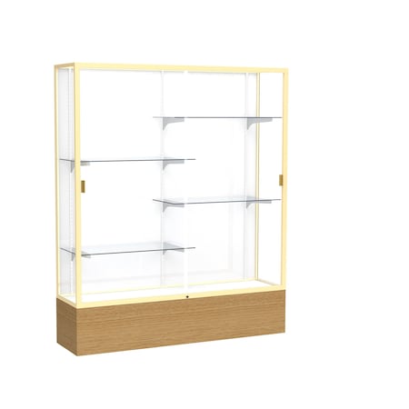 Ghent Floor Display Case 60x72x16, White, Champange 2075WB-GD-AK