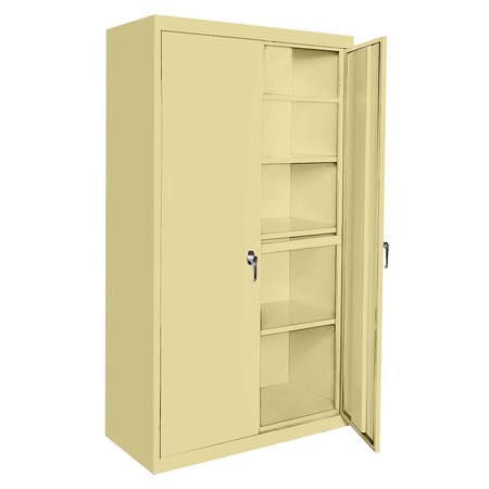 Steel Cabinets Usa Adjustable Storage Cabinet, 72 in H, 36 in W, Tropic Sand, 4 Shelves AAH-36RB-TS