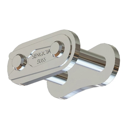 Senqcia 50SSCL Single Strand Spring Clip Connecting Link, 50SS chain, 5/8 P, .87 OAW, .2 Pin, 304SS S-50SSCL