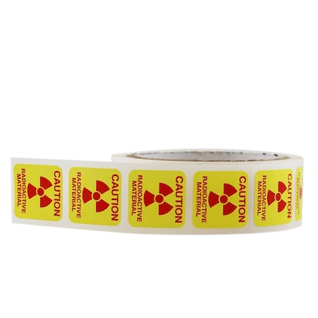Sohn Mfg Caution Radioactive Material Labels, 1 x 1 Inch, 1000 Labels per Roll 140065