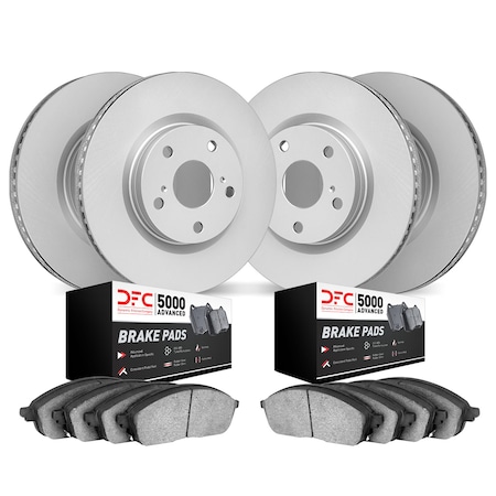 Dynamic Friction Co DFC Geospec Rotors with 5000 Advanced Brake Pads 4504-63090
