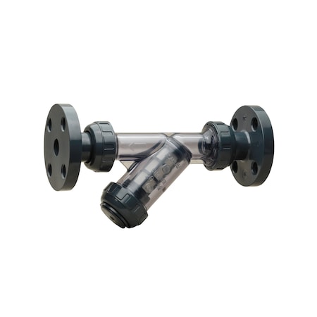 Y-Strainer,3"",PVC,Flanged, 3in Pipe, WAFER, PVC,EPDM, 150 PSI -  ASAHI, 1258030