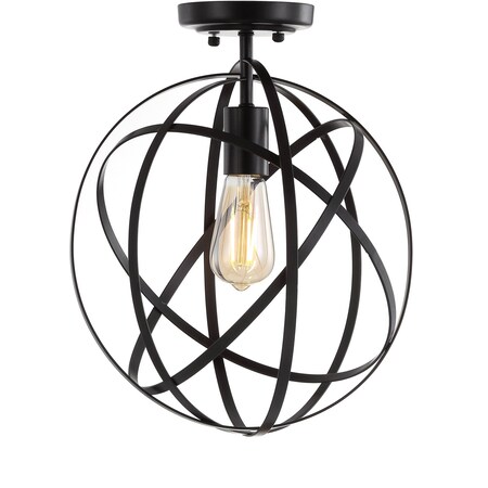 Jonathan Y Alba 13" Metal LED Flush Mount, Oil Rubbed Bronze JYL9514A