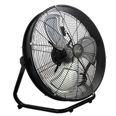 Vie Air 20 Inch 3 Speed Motor Metal Floor Drum Fan in Black VA-20W