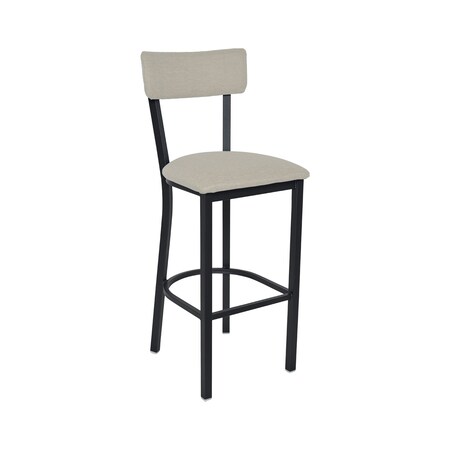Bfm Seating Bristol Barstool - Grade 4 Upholstered Seat & Back - Steel Frame - Sand Black Finish 4301BSTT019-SB