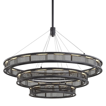 Troy Lighting Fuze 1 Light Chandelier 39 In. Soft Off Black F6866-SFB