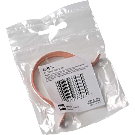 Oatey 2 in. Copper 2 Hole Tube Strap 33578