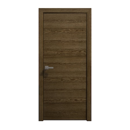 Sartodoors Interior Solid French Door 24 x 84 inches, Ego 5000 Marble Oak, Single Regular Panel Frame Handle EGO5000ID-DMR-2484