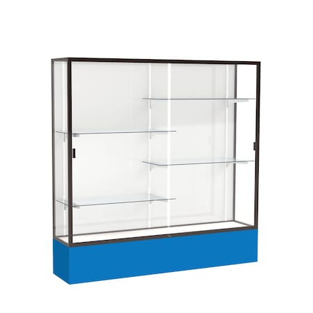 Ghent Spirit Floor Display Case 72x72x16, White, Bronze 376WB-BZ-RY