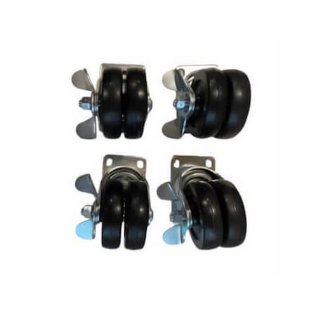 Sumner CASTER, 3in DUAL WHEEL W/BRAKE 779036