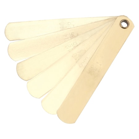 Perform Tool Feeler Gauge 6 Blades/ 0006 To 0016 In And 0152 To 0406 mm; Brass W80526