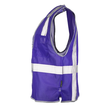 Dome75 Hi-Vis Safety Vest 4X/5X Class Non-ANSI/Enhanced Visibility , Zipper 2 Pockets, 1 Mic Tab DV1281