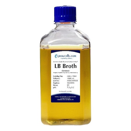 Growcells LB Lennox Broth Media, 12 x 1L MBLE-7060-12