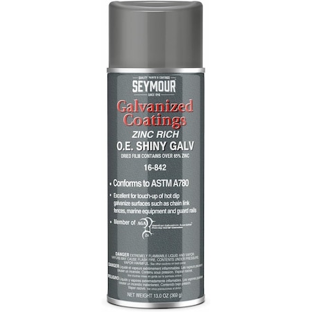 Seymour Midwest Galvanized Coating, OE Shiny Galv net 13 oz., 6PK 16842