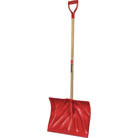 Garant Alpine 18'' Poly Snow Shovel with Steel Wear Strip and 42.25'' Wood Handle APM18KDR