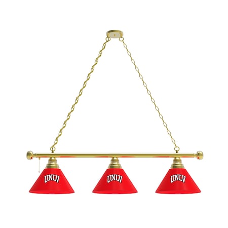 Holland Bar Stool Co UNLV 3 Shade Billiard Light, Brass Fixture BL3BRUNevLV