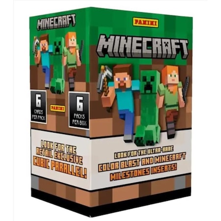2024 Panini Minecraft Blaster Box Trading Cards Multicolored, 6PK 2-17125-20