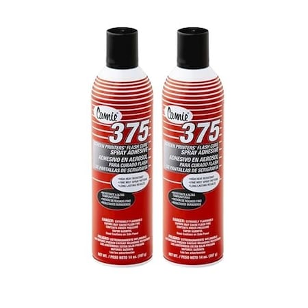Camie Screen Printers' Flash Cure Spray Adhesive, 20oz., 2PK 375-2