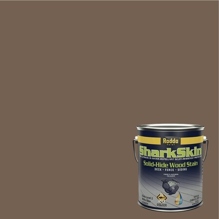 Rodda Paint SharkSkin Deck and Siding Solid Wood Stain, 1 Gallon, Brown Bear 4240041-EX131/Brown Bear