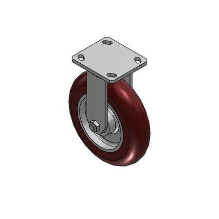 Albion kingpinless-8x2-maroon-rigid-Caster-1500lb 110AX08228R01