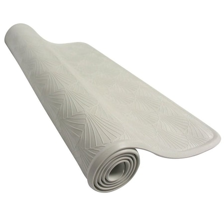 Zenna Home Bath Mat, 28 in L, 16 in W, Rubber, White 77WW