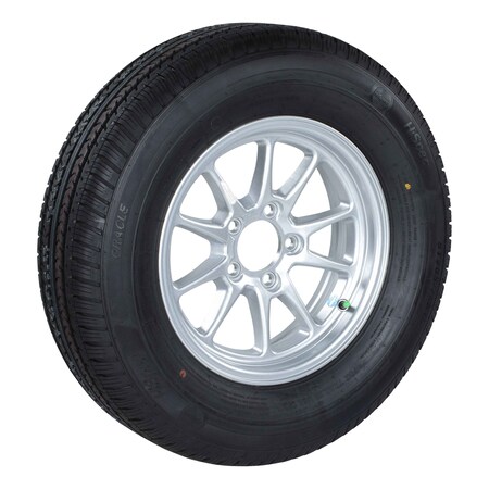 Lippert ST205/75R14 LRD RADIAL TIRE ON 14X5.5 5-4.5 ALUM WHEEL (SLV) 2020329065