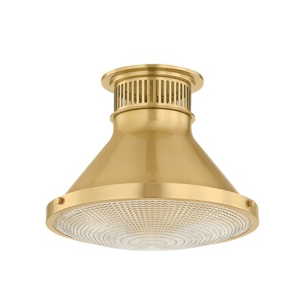 Hudson Valley Lighting Highclere 12.75 in. Flush Mount in Aged Brass by Mark D. Sikes MDS2402-AGB