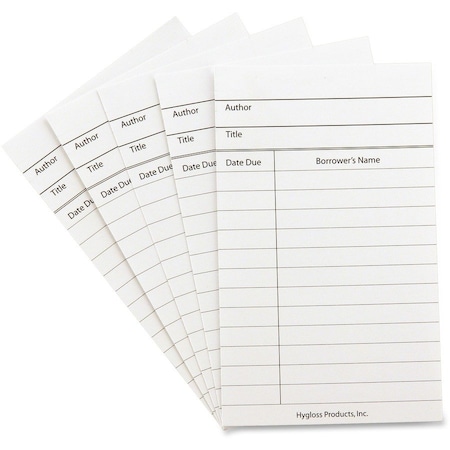 Hygloss Products Library Cards, White, 300PK 61435