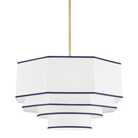 Hudson Valley Lighting Riverdale 4 Light Chandelier 26 In. Aged Brass 3226-AGB