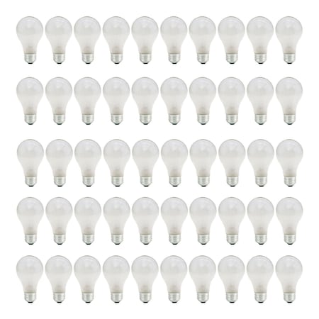 Bulbrite 25w Dimmable Frost A19 Incandescent Light Bulbs Medium (E26) Base, 2700K Warm White Light, 25PK 861943