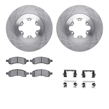 Dynamic Friction Co DFC Rotors with EURO 5000 Ceramic Brake Pads includes Hardware 6612-48031