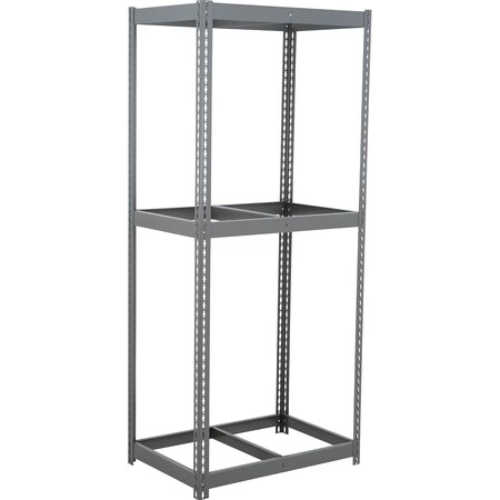 Global Industrial 3 Shelf, Heavy Duty Boltless Shelving, Starter, 36"W x 18"D x 120"H, No Deck B3170896