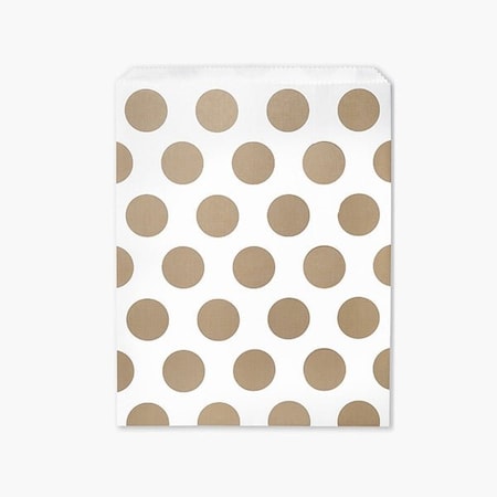 Nashville Wraps Gold Polka Dots Paper Merchandise Bags, 12x15, 500PK MB3GD