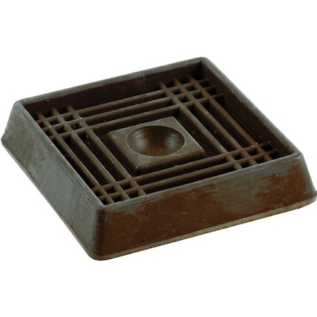 Shepherd Hardware Caster Cup, Rubber, Brown, 2PK 9078